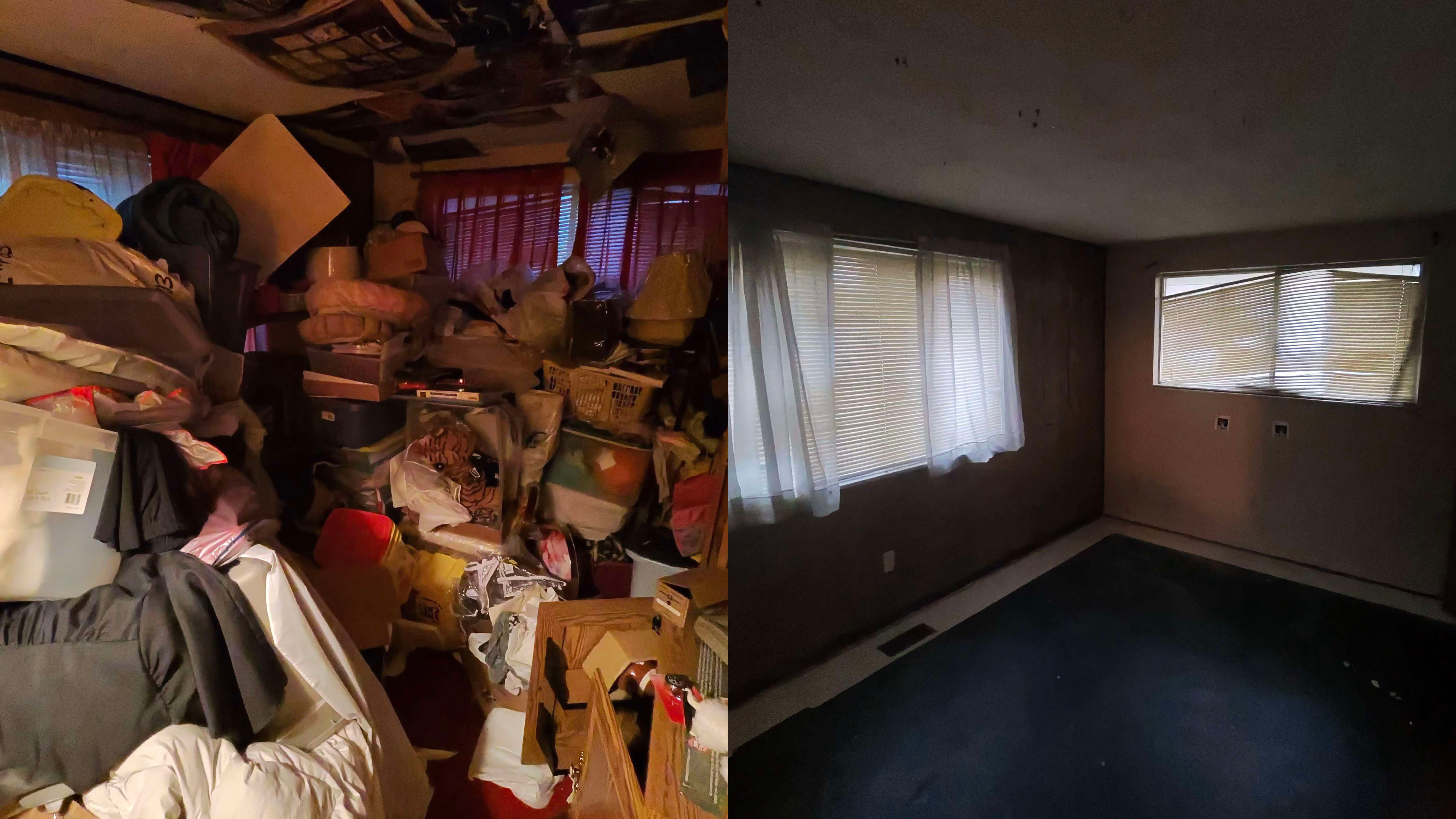 Clean space after junk removal service